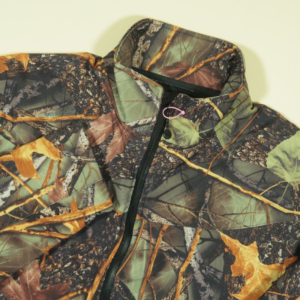 WFS Element Gear Jacket Mens 2XL Camo Burly Polyester Full Zip Hunting Outdoor